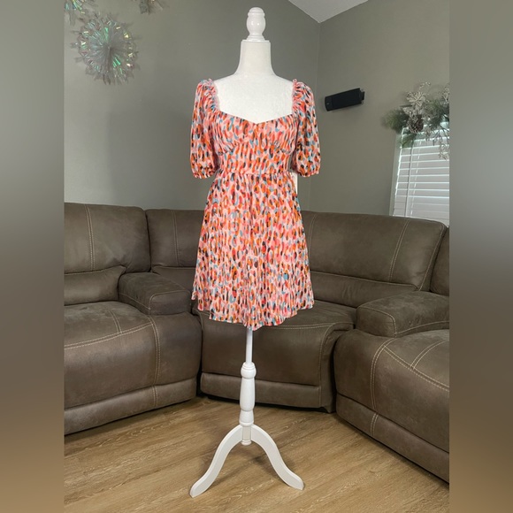 NWT Jessica Simpson Babydoll Dress Multi Pattern XS Valentines Date Gift Party - Picture 8 of 8